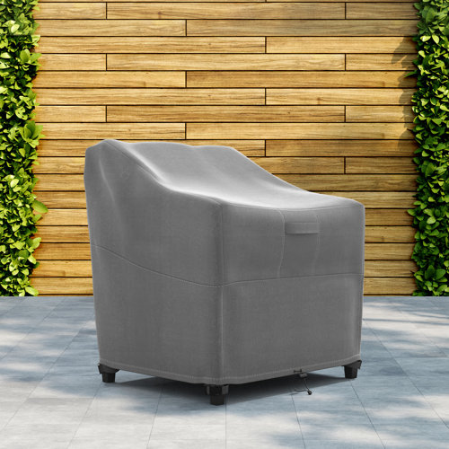 Heavy Duty Premium Patio Chair Cover – Breathable, Heavy-Duty Protector with Water-Resistant PVC, Adjustable Elastic Hem, Click-Close Straps, and Air Vents - Hyslop